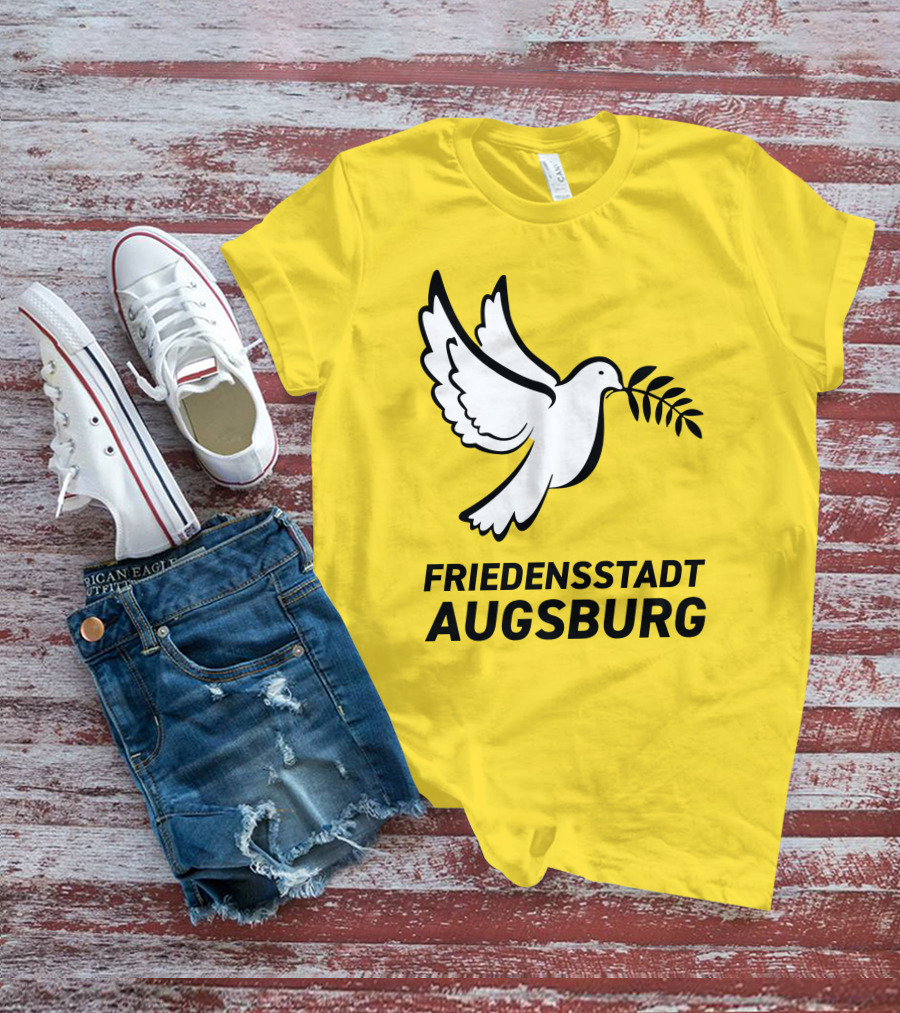 Friedensstadt Augsburg Peace Dove With Olive Branch T-Shirt