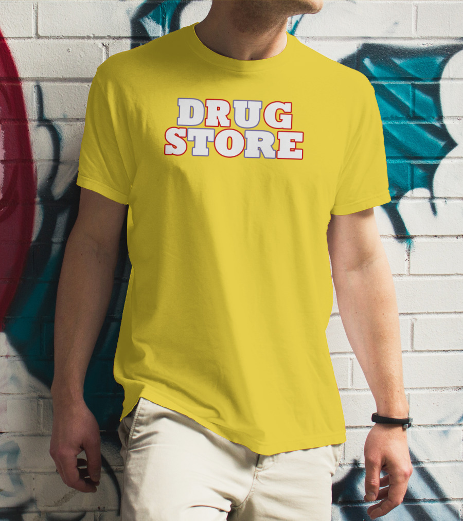 DRUG STORE Bold Retro Text T-Shirt
