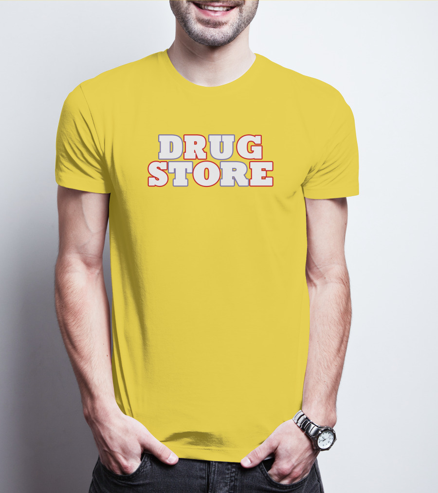 DRUG STORE Bold Retro Text T-Shirt