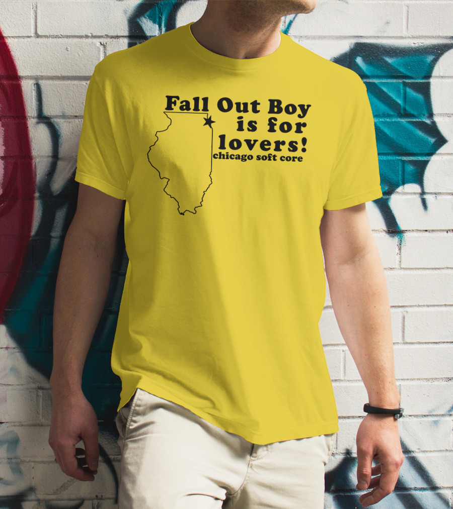 Fall Out Boy Is For Lovers Chicago Soft Core Illinois Map T-Shirt