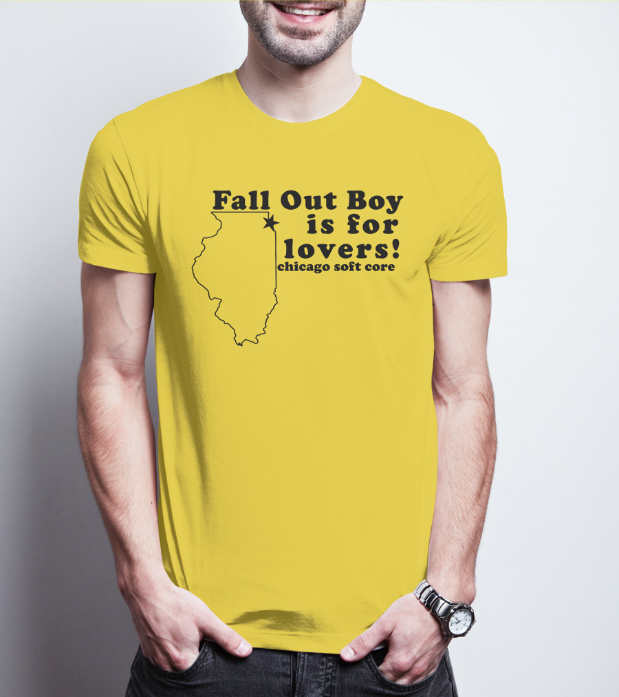 Fall Out Boy Is For Lovers Chicago Soft Core Illinois Map T-Shirt