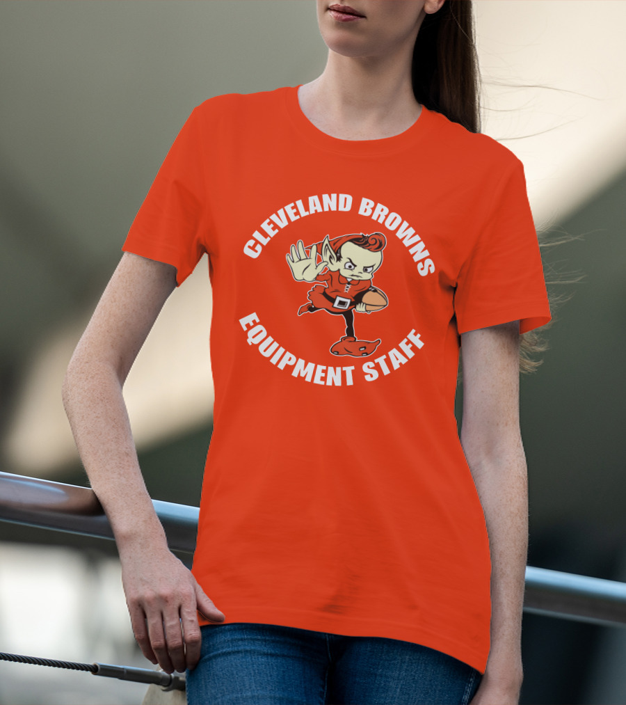 Cleveland Browns Equipment Staff Brownie Mascot T-Shirt