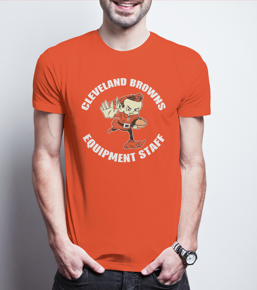 Cleveland Browns Equipment Staff Brownie Mascot T-Shirt