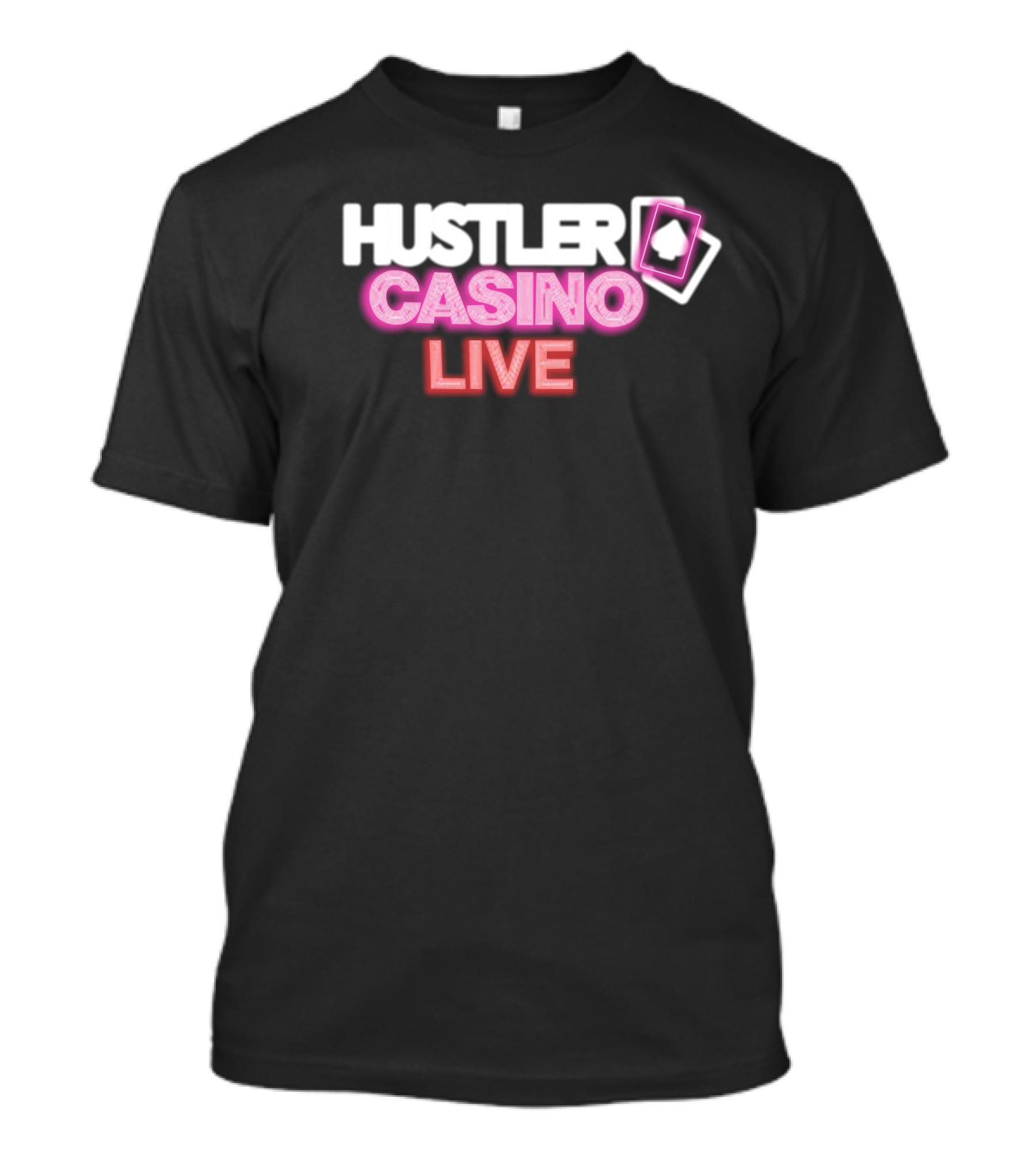 Hustler Casino Live Poker Cards Neon T-Shirt