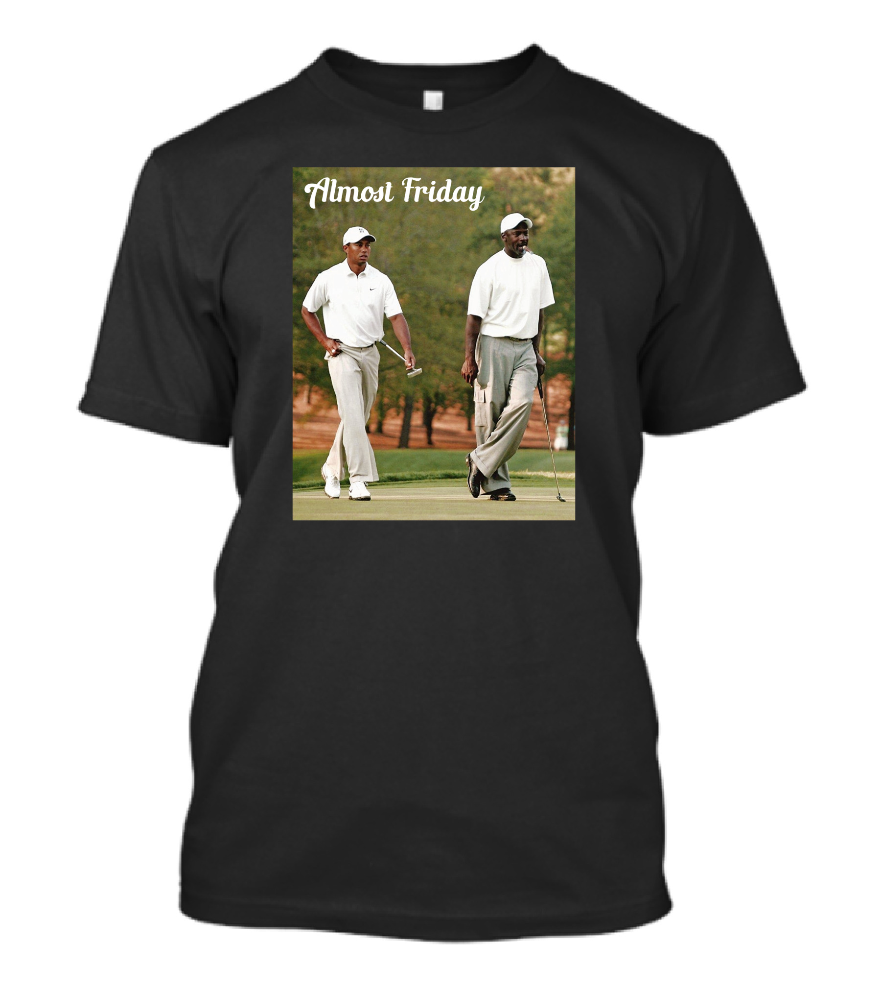 Almost Friday Golf Icons Walking Together T-Shirt