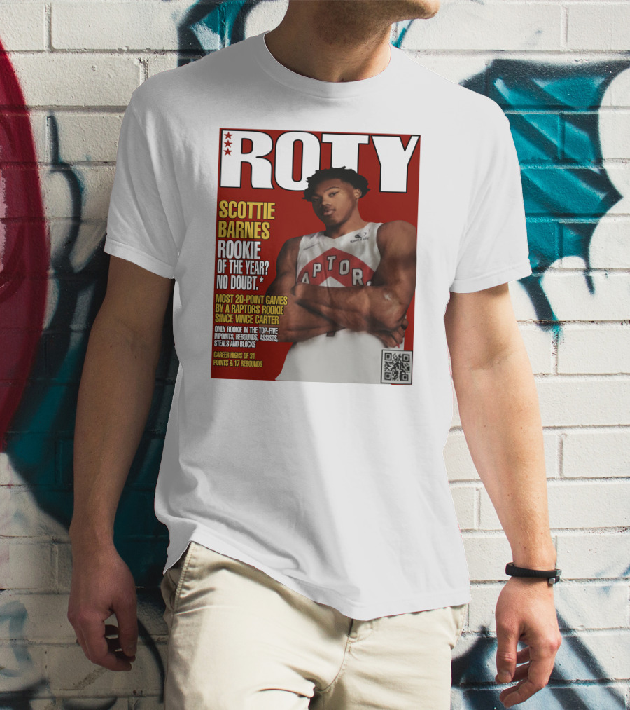 ROTY Scottie Barnes Rookie Of The Year No Doubt Raptors Achievement Highlights T-Shirt