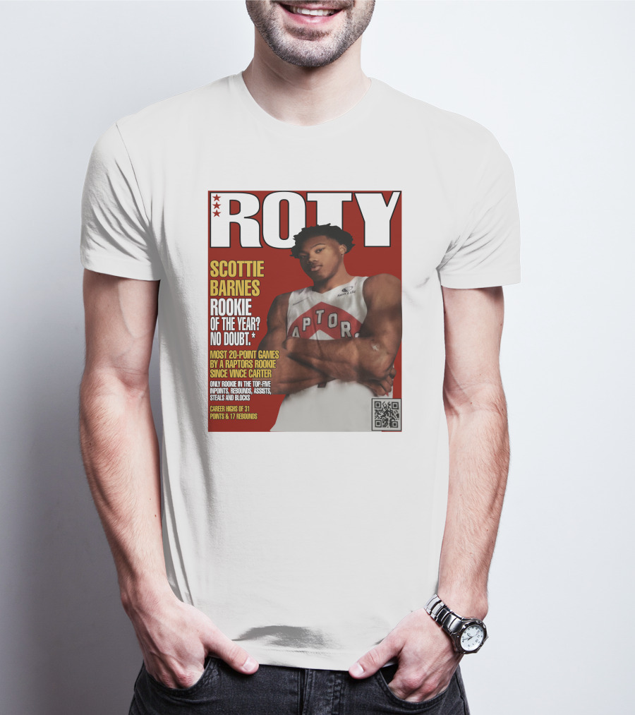 ROTY Scottie Barnes Rookie Of The Year No Doubt Raptors Achievement Highlights T-Shirt
