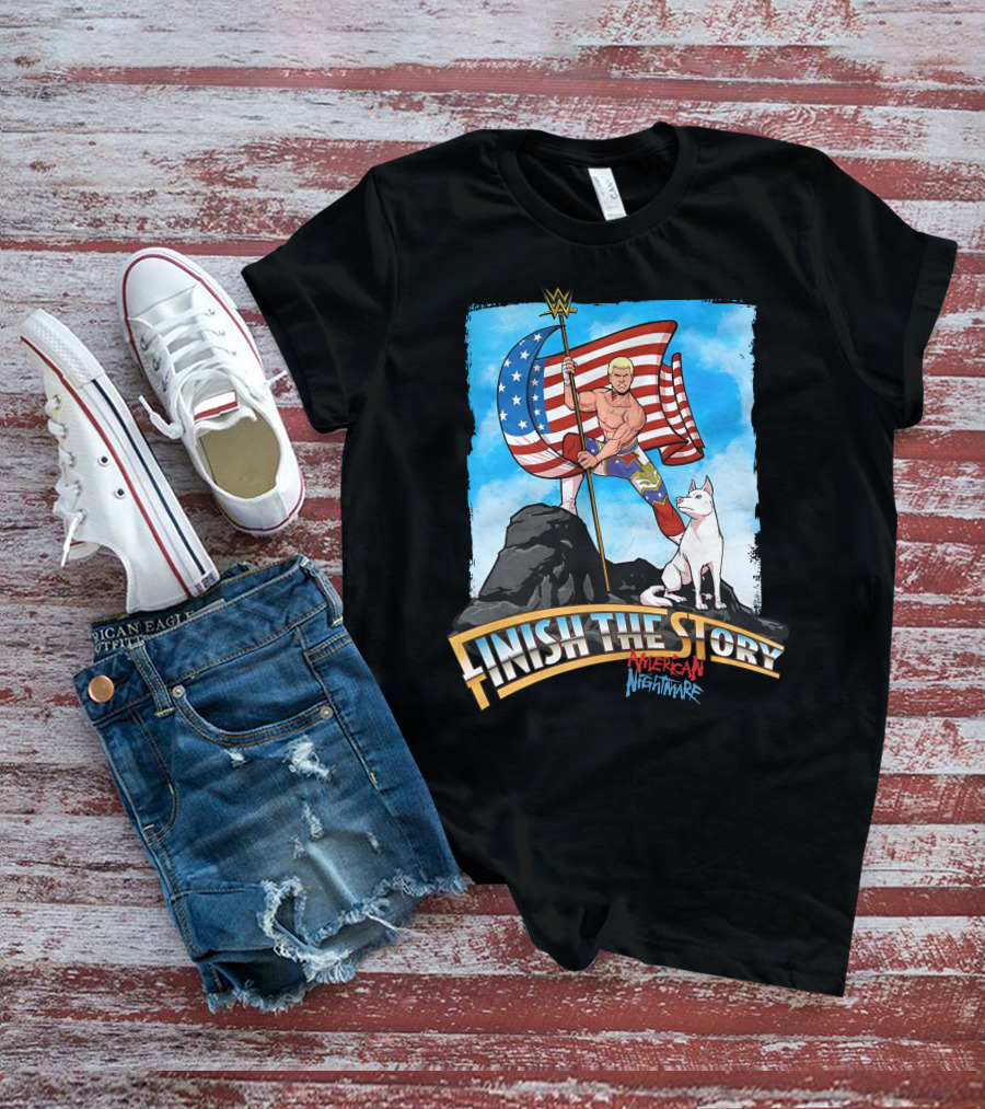 Finish The Story American Nightmare WWE Flag Gear T-Shirt