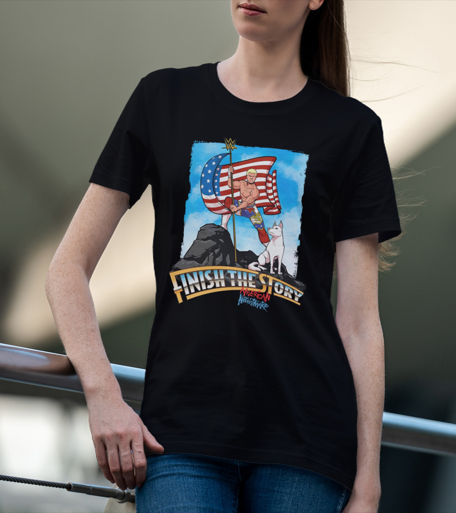 Finish The Story American Nightmare WWE Flag Gear T-Shirt