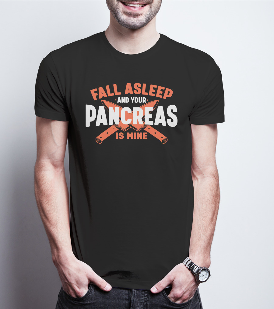 Fall Asleep And Your Pancreas Is Mine Two Crossed Knives T-Shirt