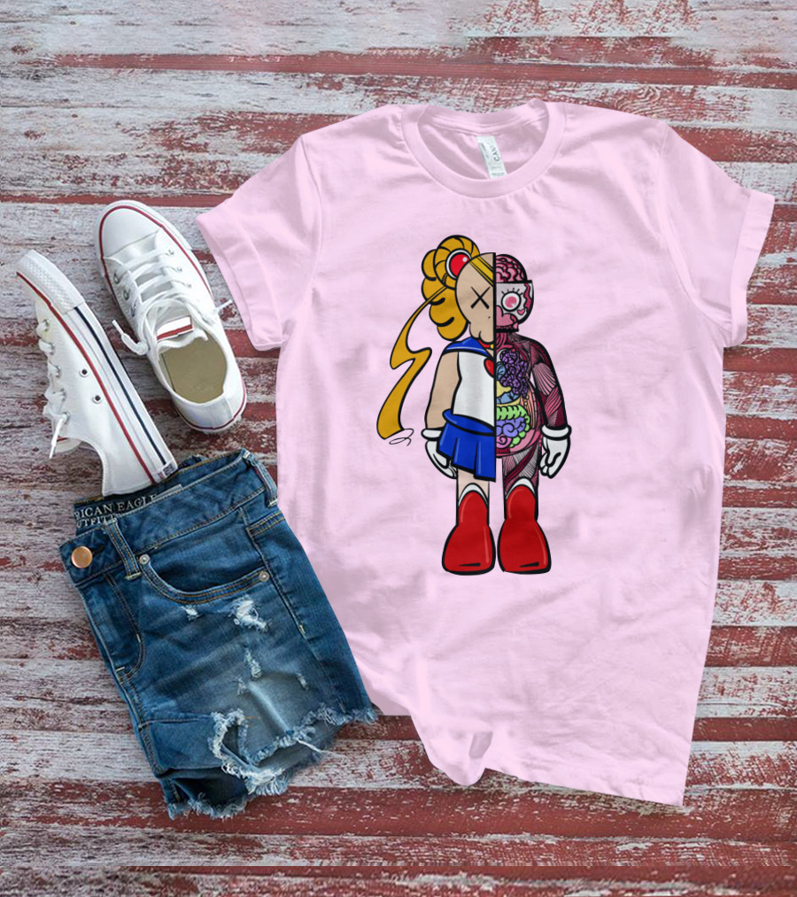 Sailor Kaws Moon Anatomical Hybrid T-Shirt