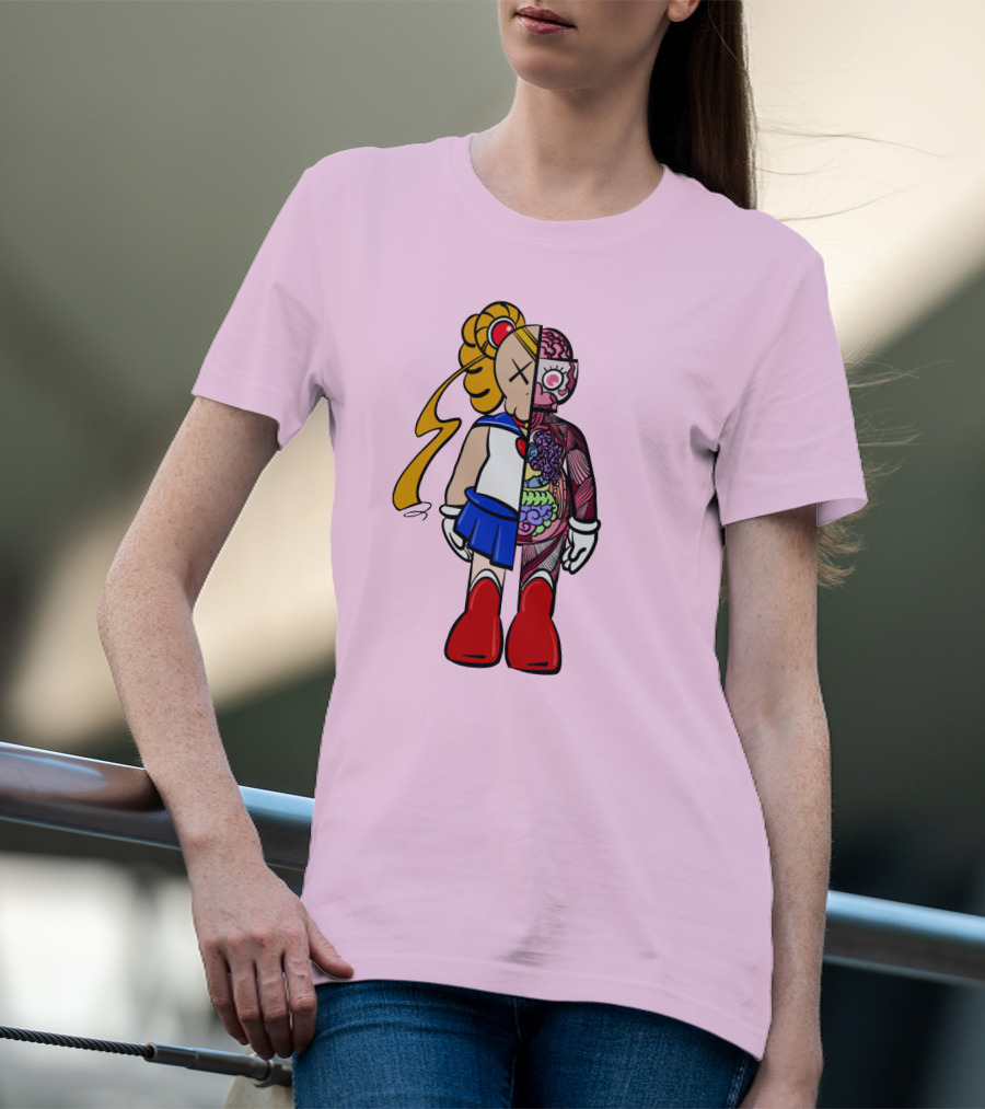 Sailor Kaws Moon Anatomical Hybrid T-Shirt
