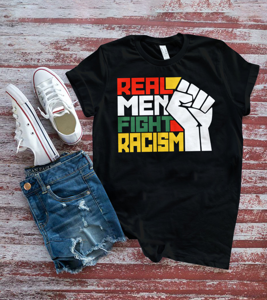 Real Men Fight Racism Silas Young Fist T-Shirt