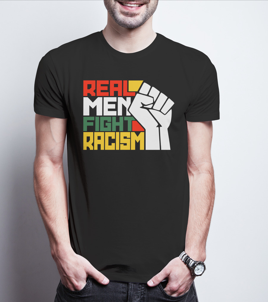 Real Men Fight Racism Silas Young Fist T-Shirt
