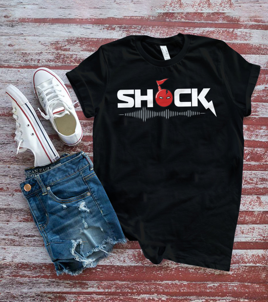 San Francisco Shock Sf Shock X O2 Blast Red Logo With Audio Wave T-Shirt