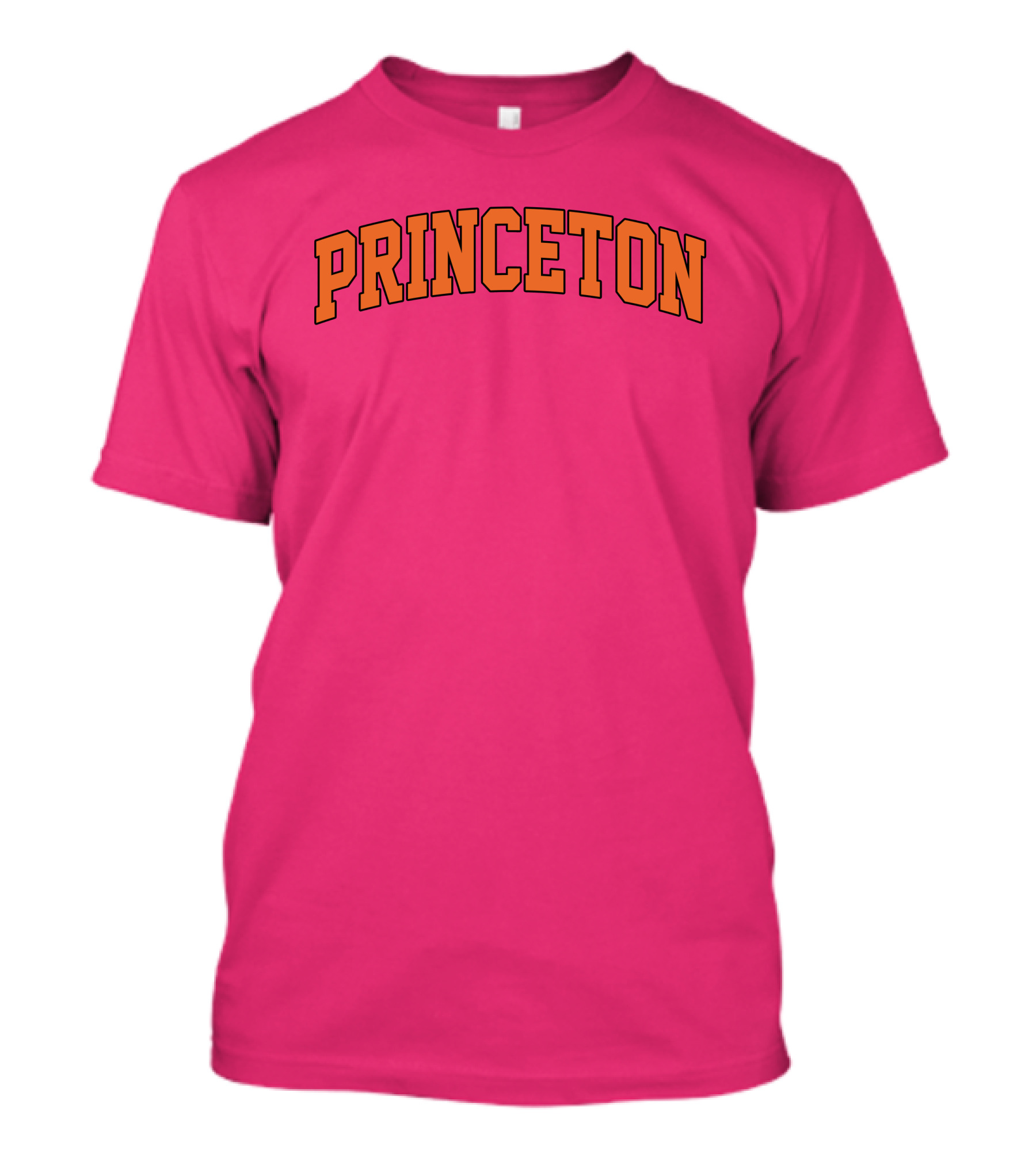 Princeton Arch Style Text Bold Pink Background T-Shirt