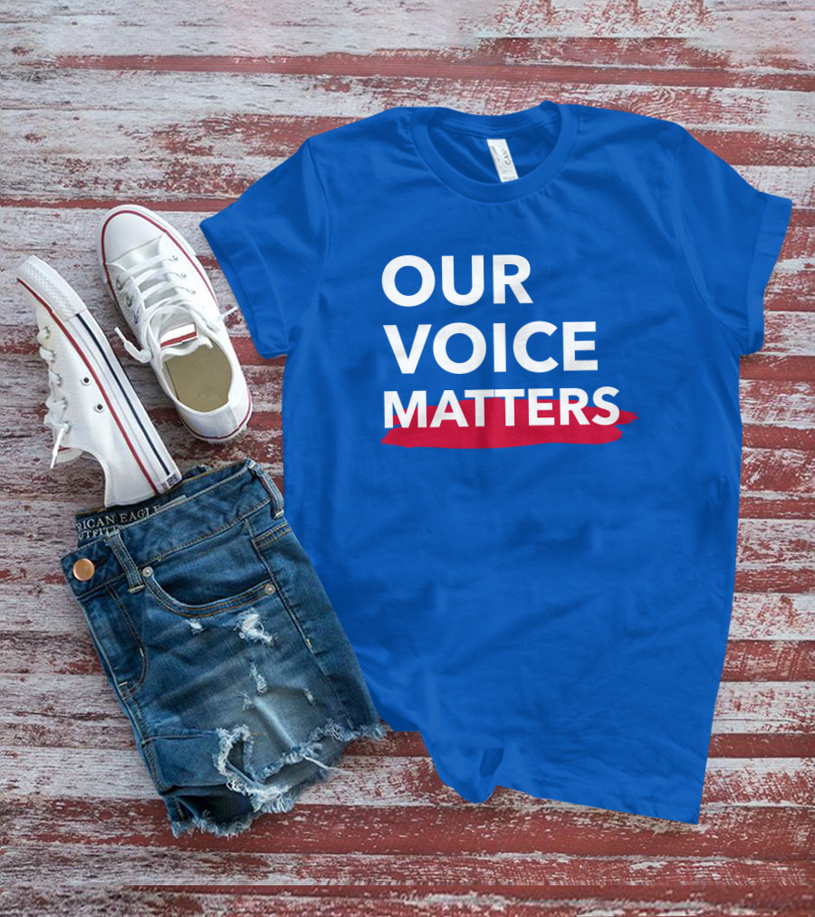 Andrew Cuomo Our Voice Matters Red Brushstroke T-Shirt