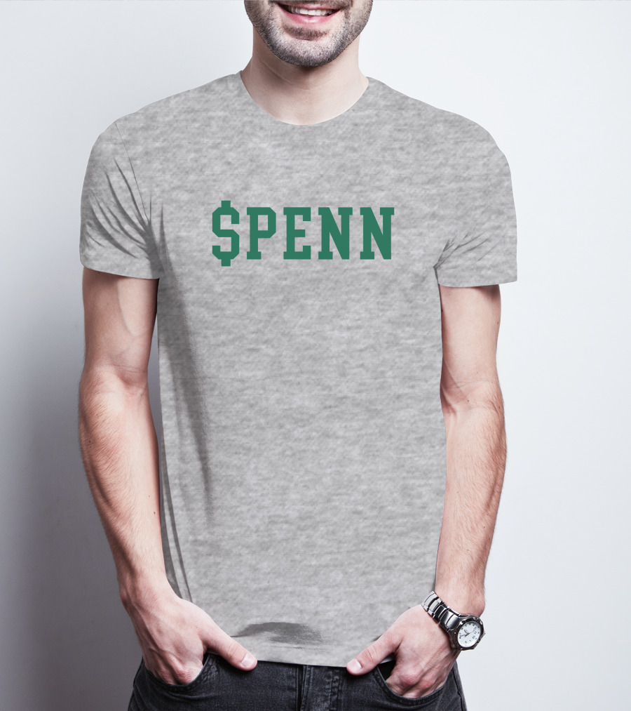 Mintzy $Penn Green Typography T-Shirt