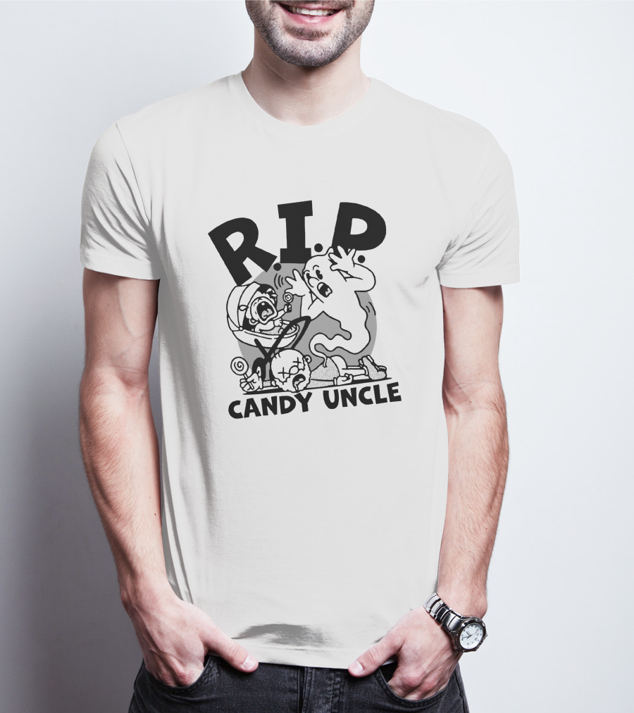 R.I.P. Candy Uncle Distractible Store Ghostly Encounter T-Shirt