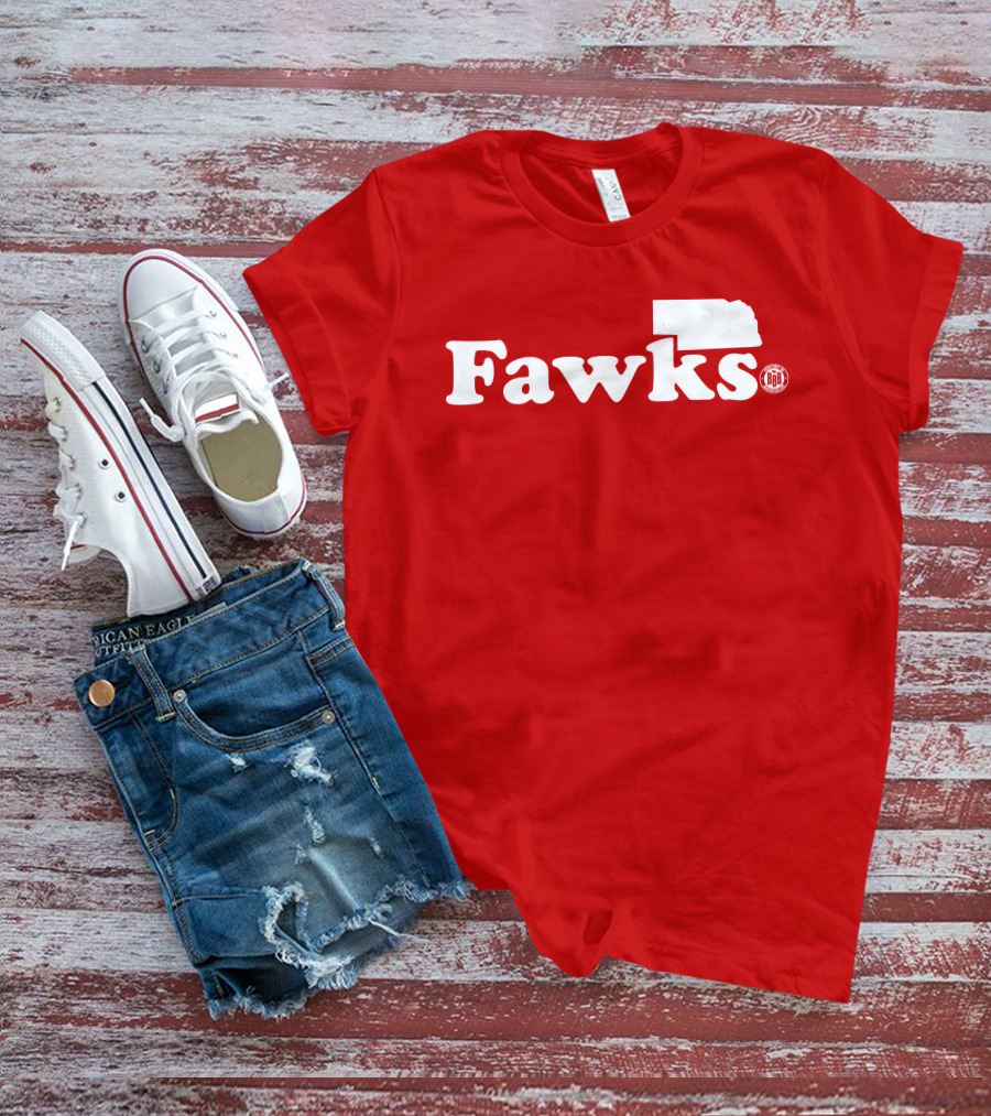 Bbbprinting Fawks Nebraska Outline T-Shirt