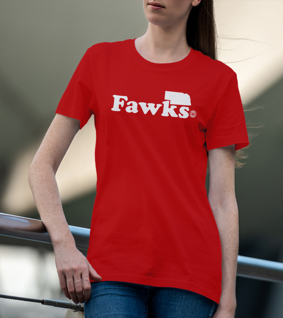 Bbbprinting Fawks Nebraska Outline T-Shirt