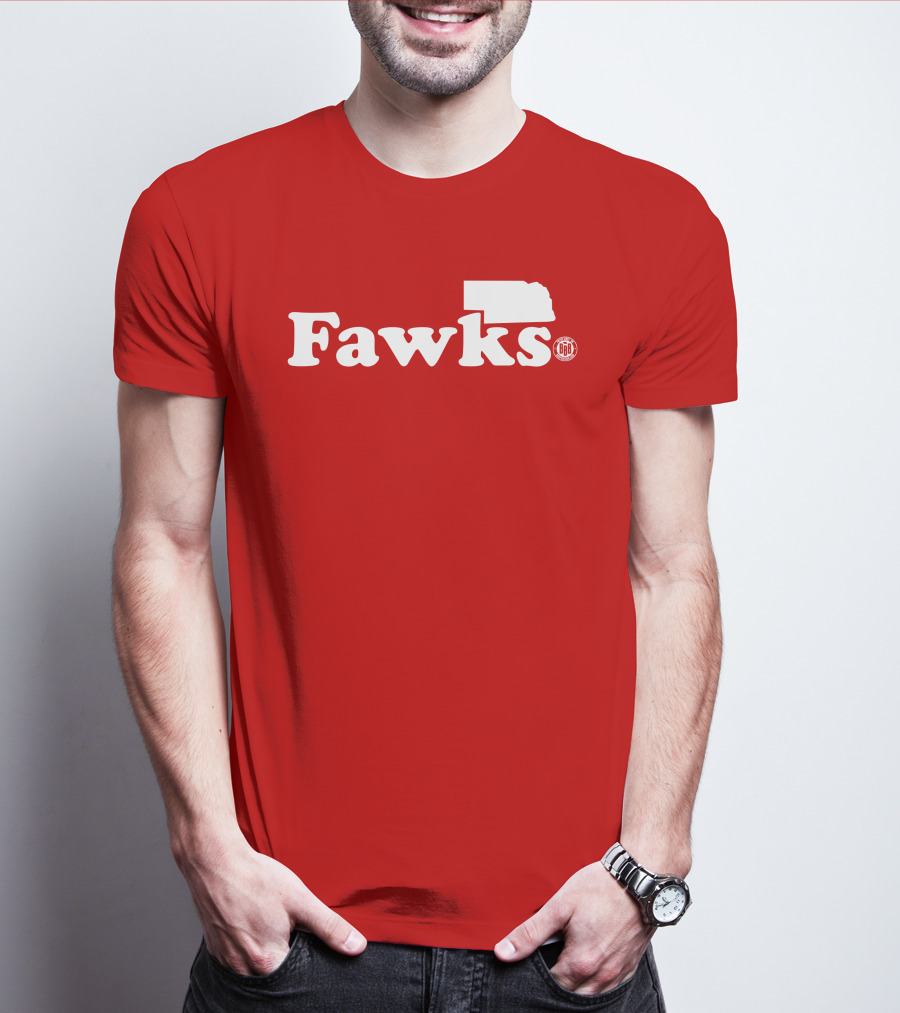 Bbbprinting Fawks Nebraska Outline T-Shirt