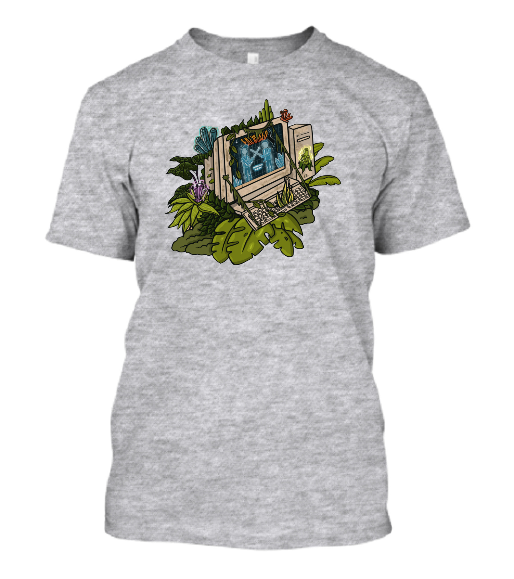 Eazybaked Beats Merch Intertwined Simulated Jungle Computer T-Shirt