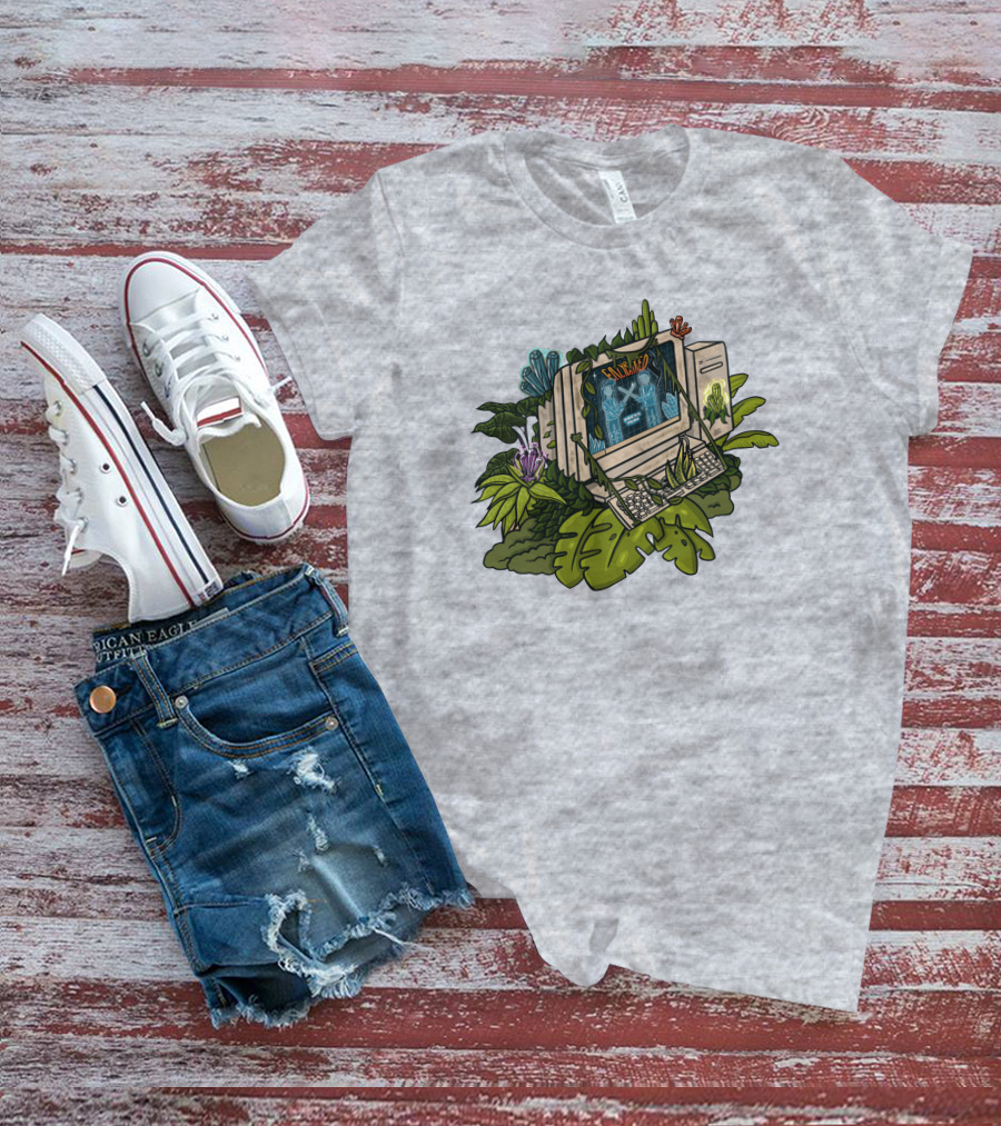 Eazybaked Beats Merch Intertwined Simulated Jungle Computer T-Shirt