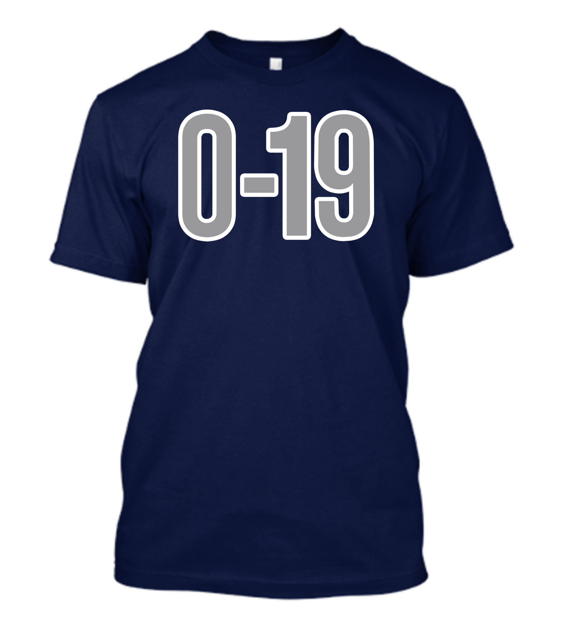 Casual Hoya Celebrate Georgetown's Record 0 19 Navy Blue T-Shirt