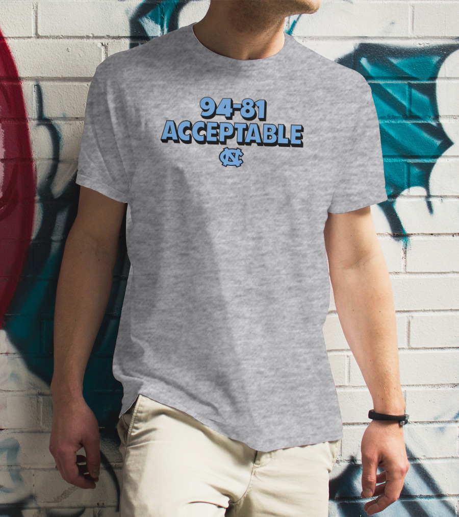 94-81 Acceptable North Carolina Basketball Darren Rovell Merch T-Shirt