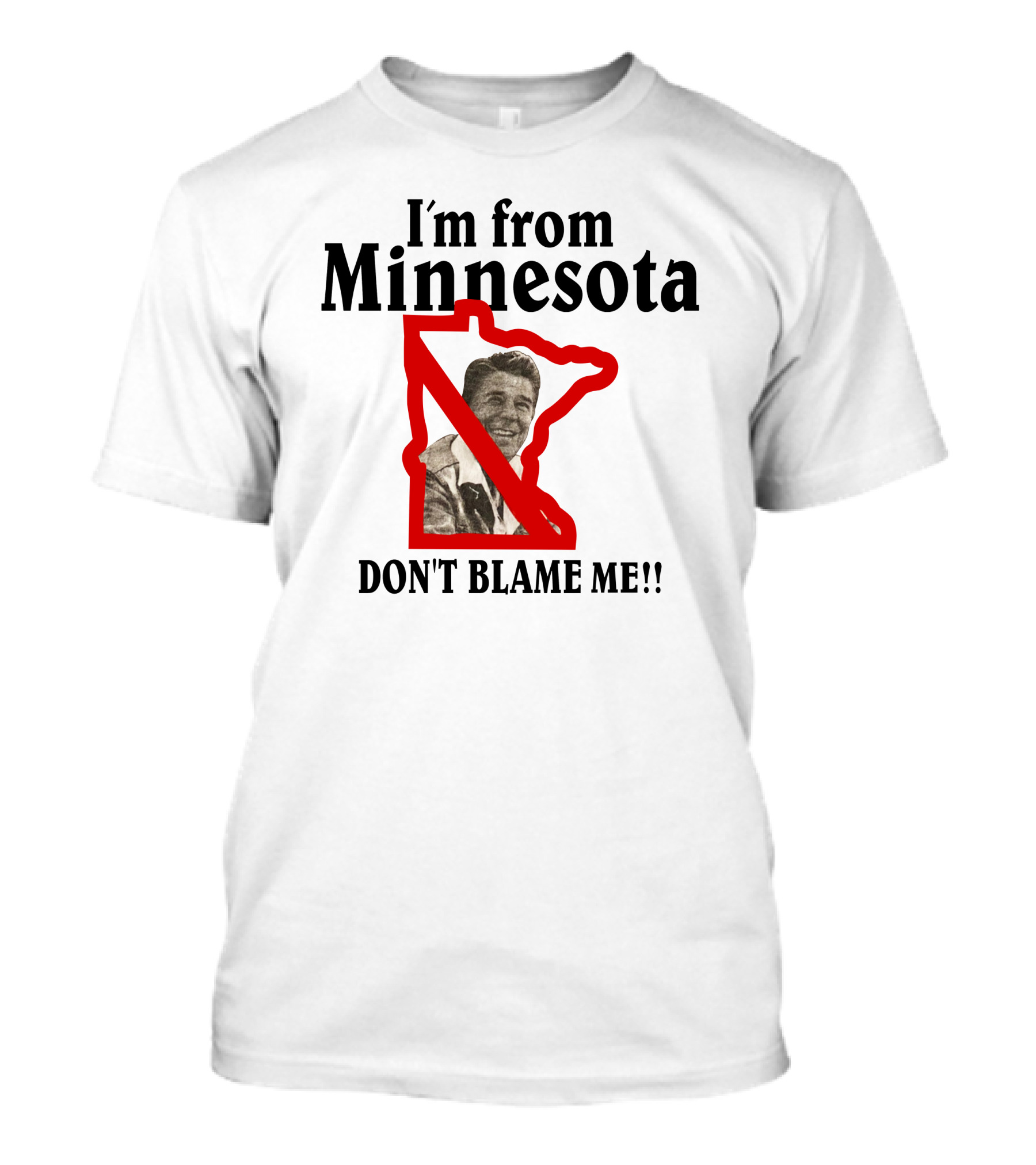 5Starvintage I'm From Minnesota Don't Blame Me Map Outline T-Shirt