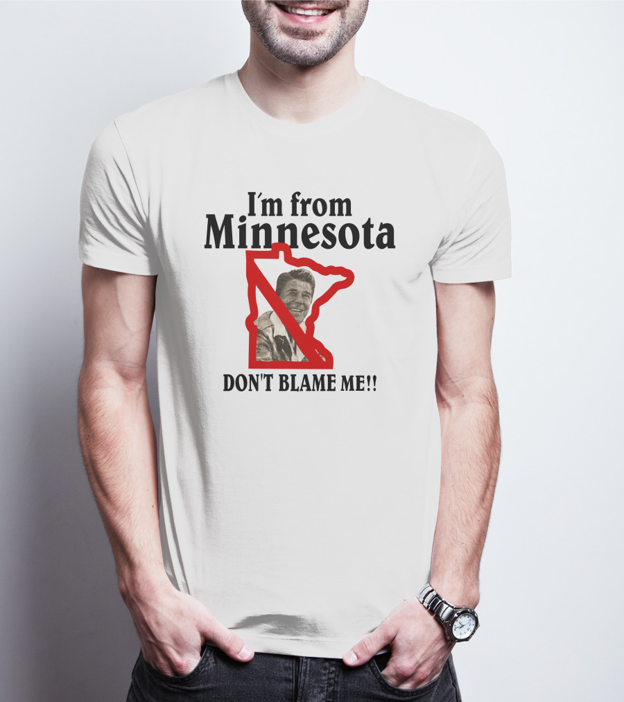5Starvintage I'm From Minnesota Don't Blame Me Map Outline T-Shirt