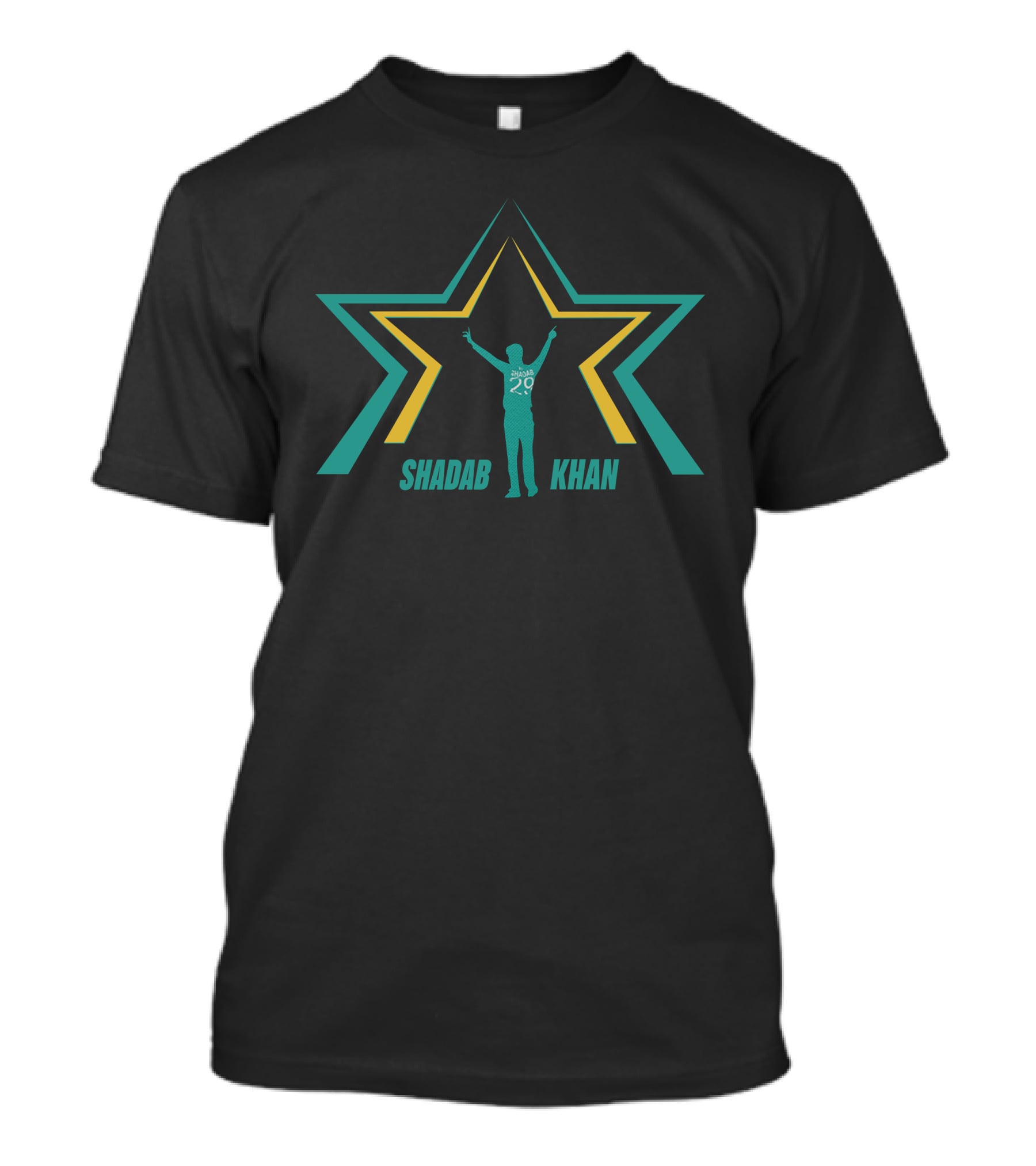 Shadab Khan Star Celebration Number 29 PCB Shop T-Shirt