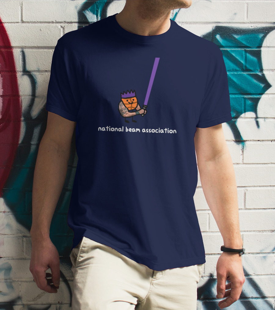 National Beam Association Basketball Warrior With Purple Beam T-Shirt