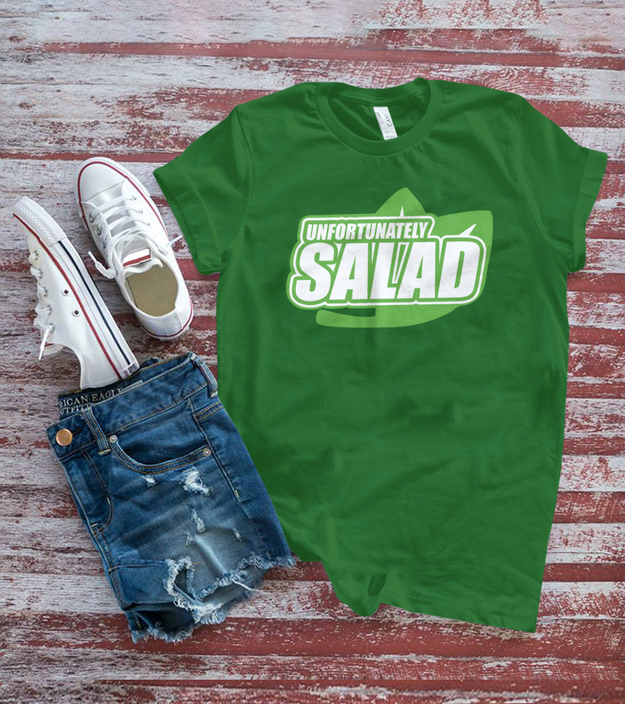 Unfortunately Salad Leaf Logo Mockup T-Shirt