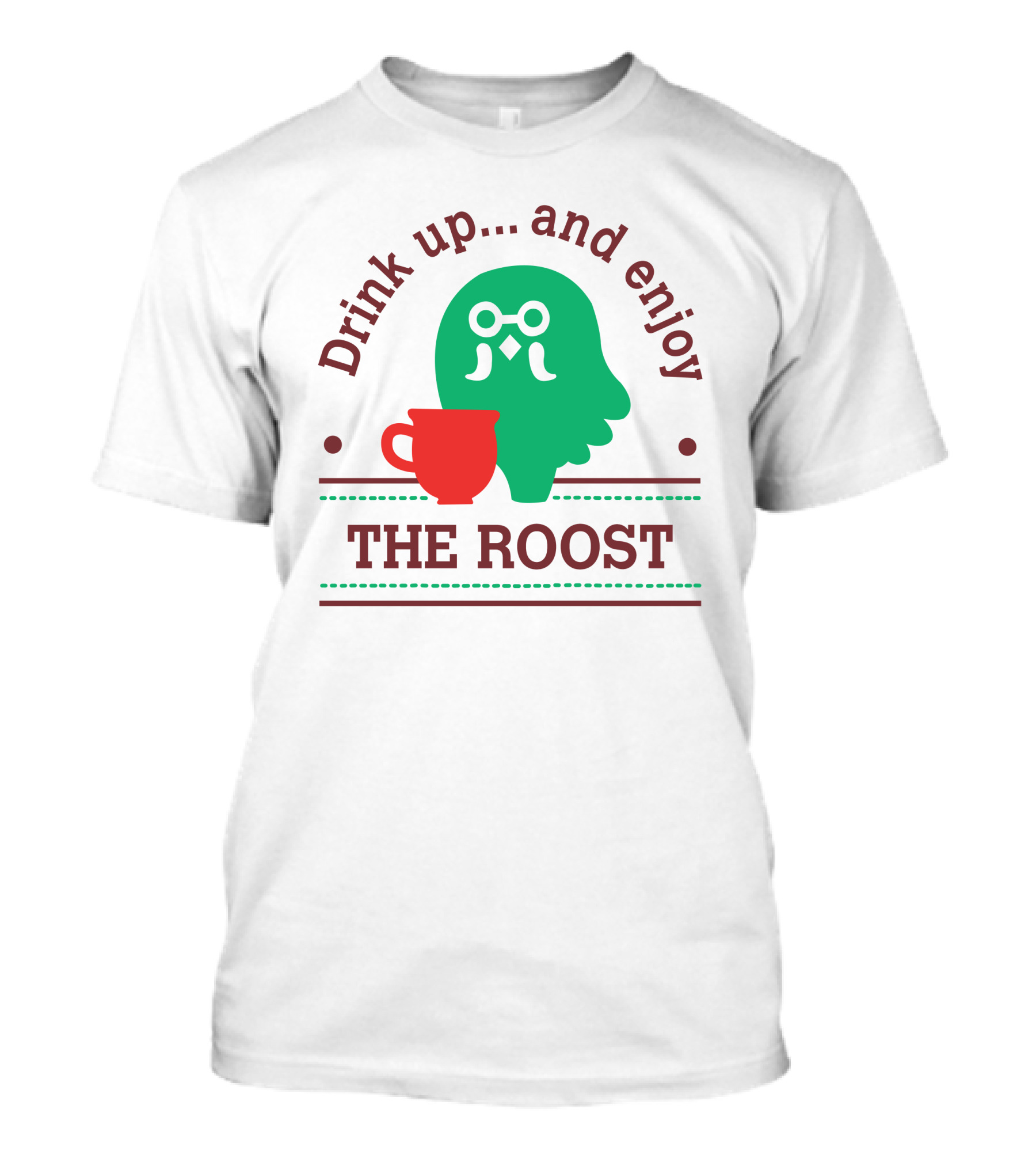 Drink Up And Enjoy The Roost Acpocketnews Owl With Coffee Cup T-Shirt