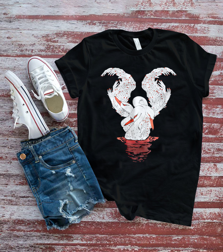 39Daph Swan Illustration White T-Shirt