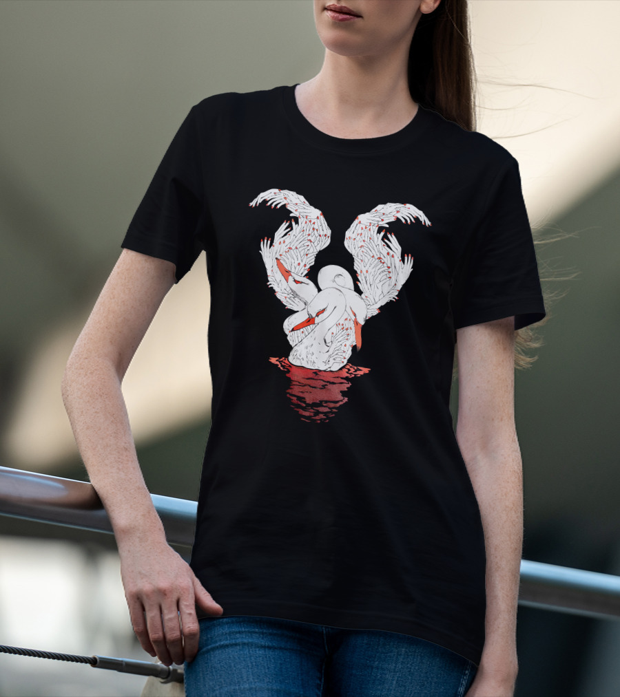 39Daph Swan Illustration White T-Shirt