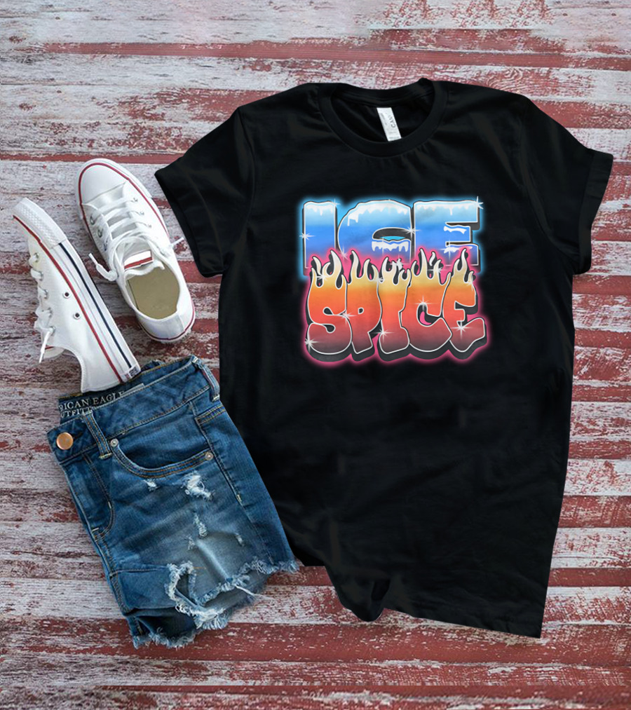 ICE SPICE Flame And Ice Contrast T-Shirt