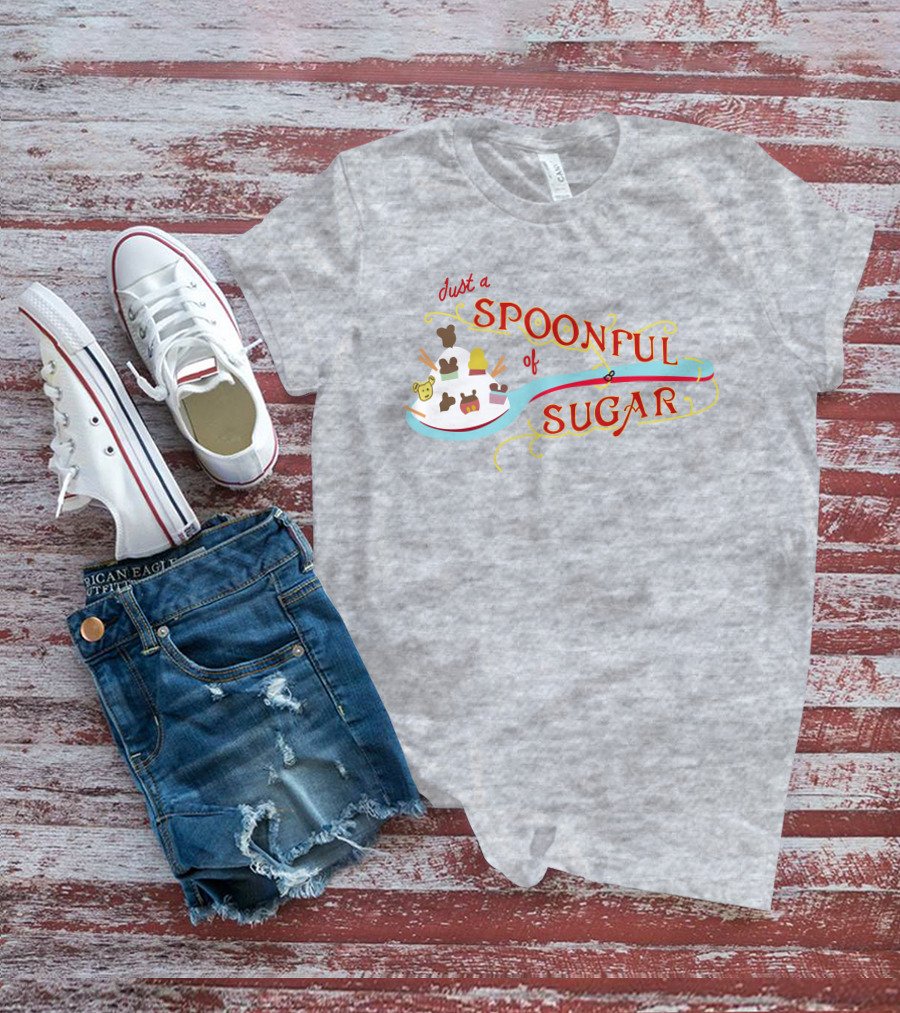 Just A Spoonful Of Sugar Disney Mary Poppins Style Icons T-Shirt