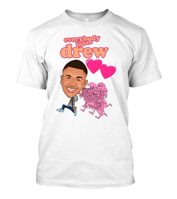 Tdashrich Tequan Richmond Everybody Loves Drew Hearts Cartoon Characters T-Shirt