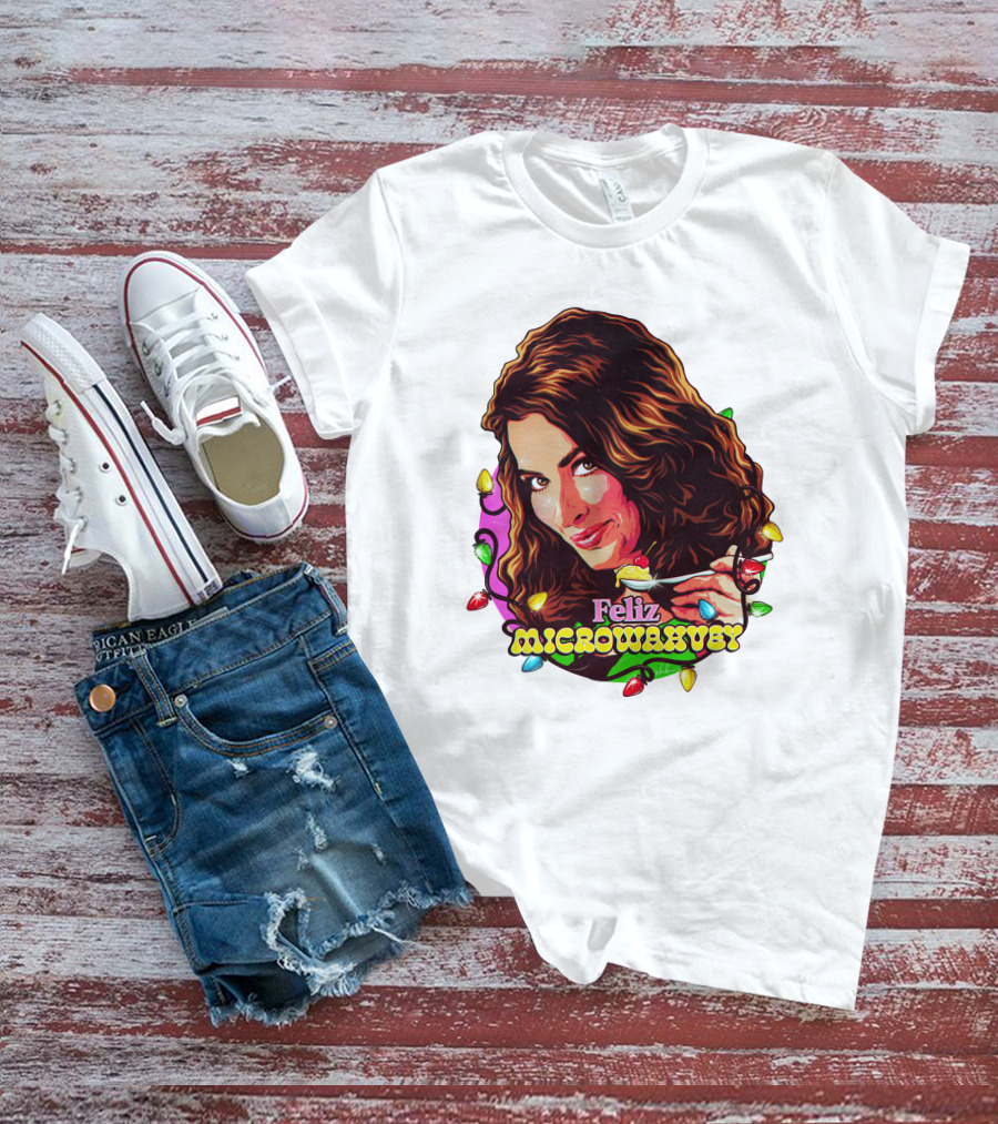 Nordacious Feliz Microwahvey Christmas Lights T-Shirt