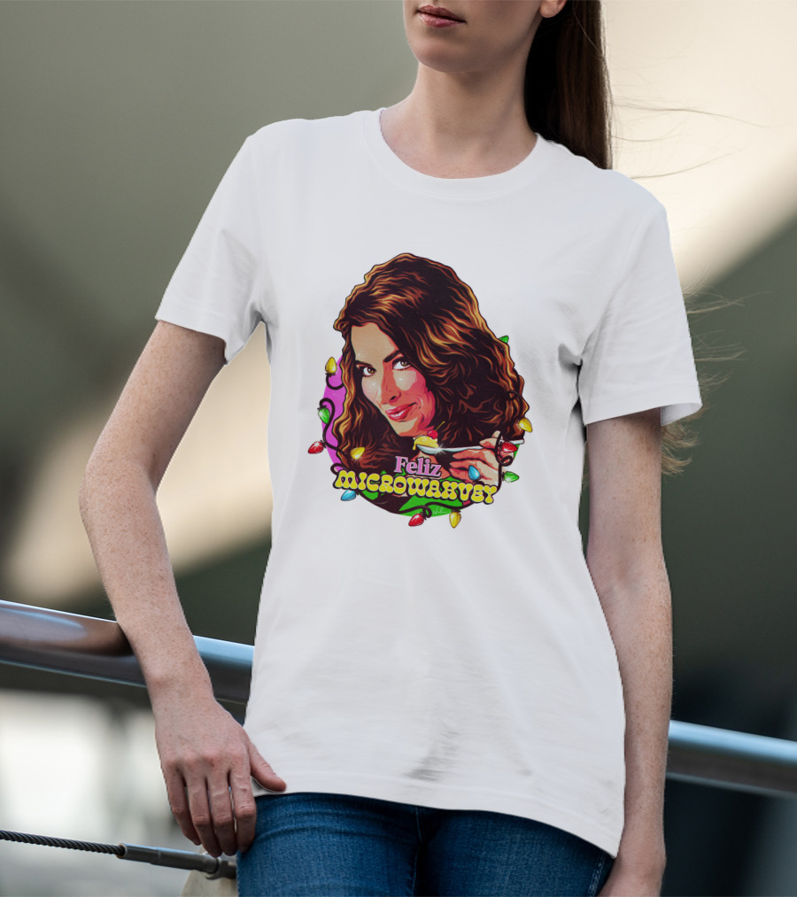 Nordacious Feliz Microwahvey Christmas Lights T-Shirt