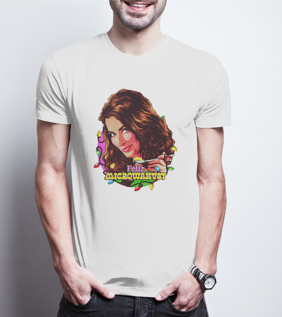 Nordacious Feliz Microwahvey Christmas Lights T-Shirt