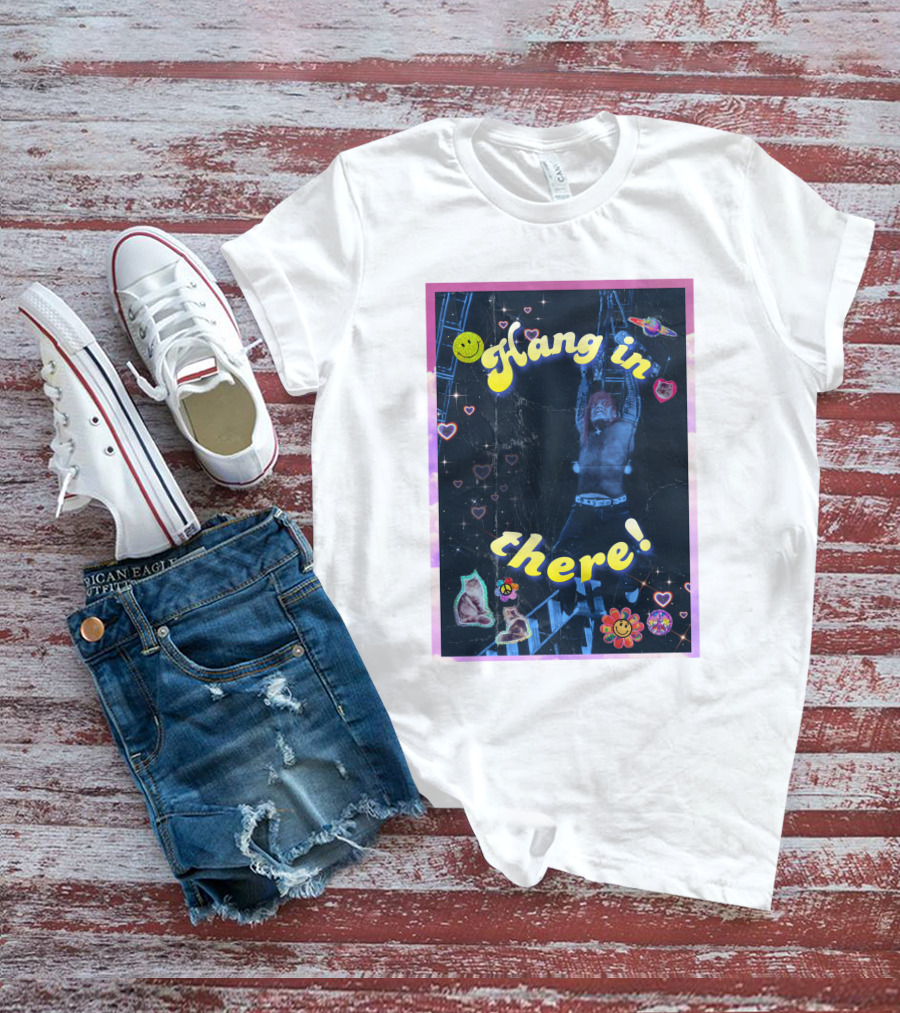 Bruiserbrogan Jeff Hardy Hang In There With Hearts And Smiley Faces T-Shirt