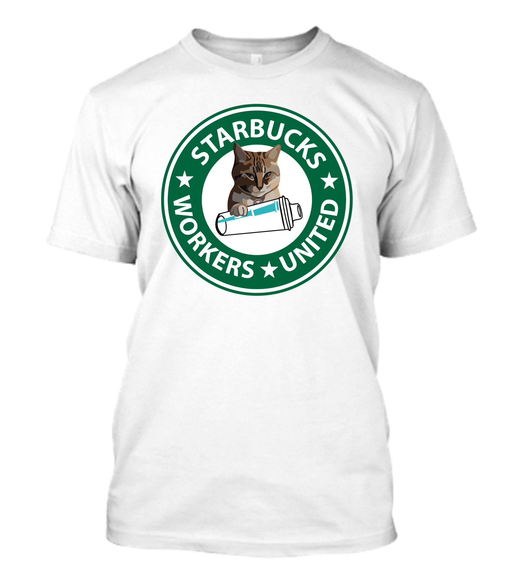 STARBUCKS WORKERS UNITED Cat T-Shirt