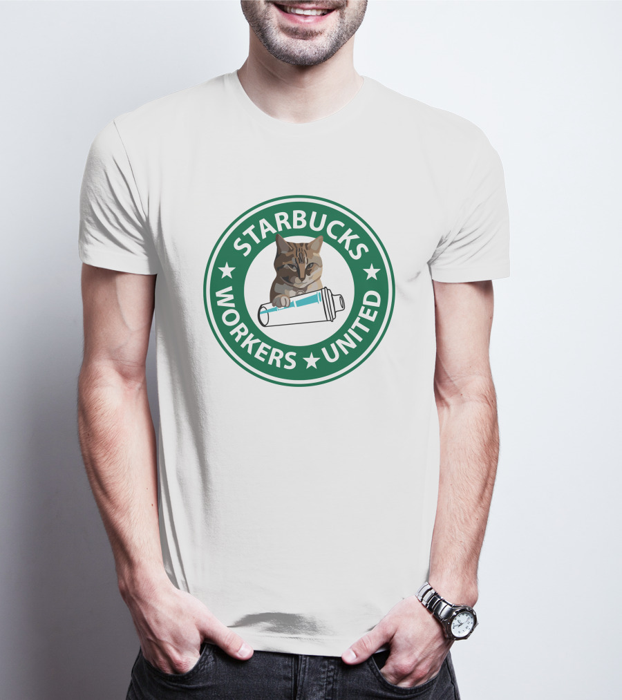 STARBUCKS WORKERS UNITED Cat T-Shirt