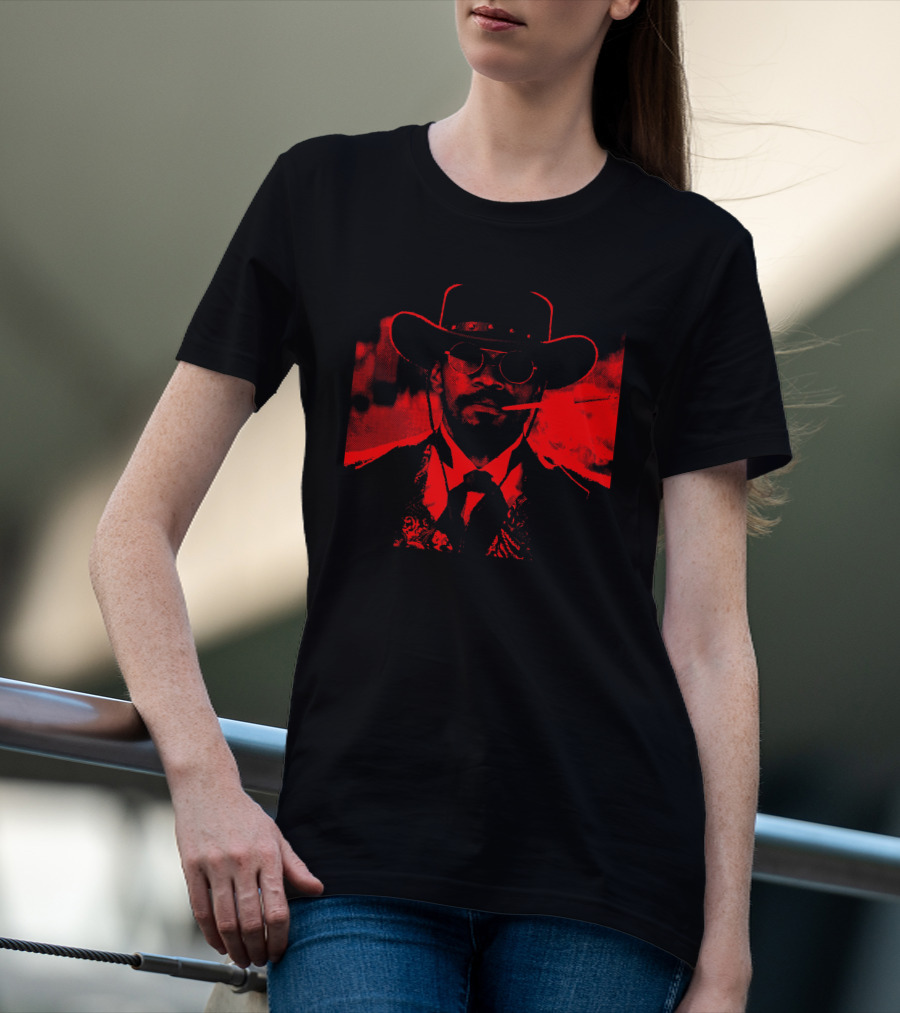Django Unchained Red Suit Western Style Smoking Gunfighter T-Shirt