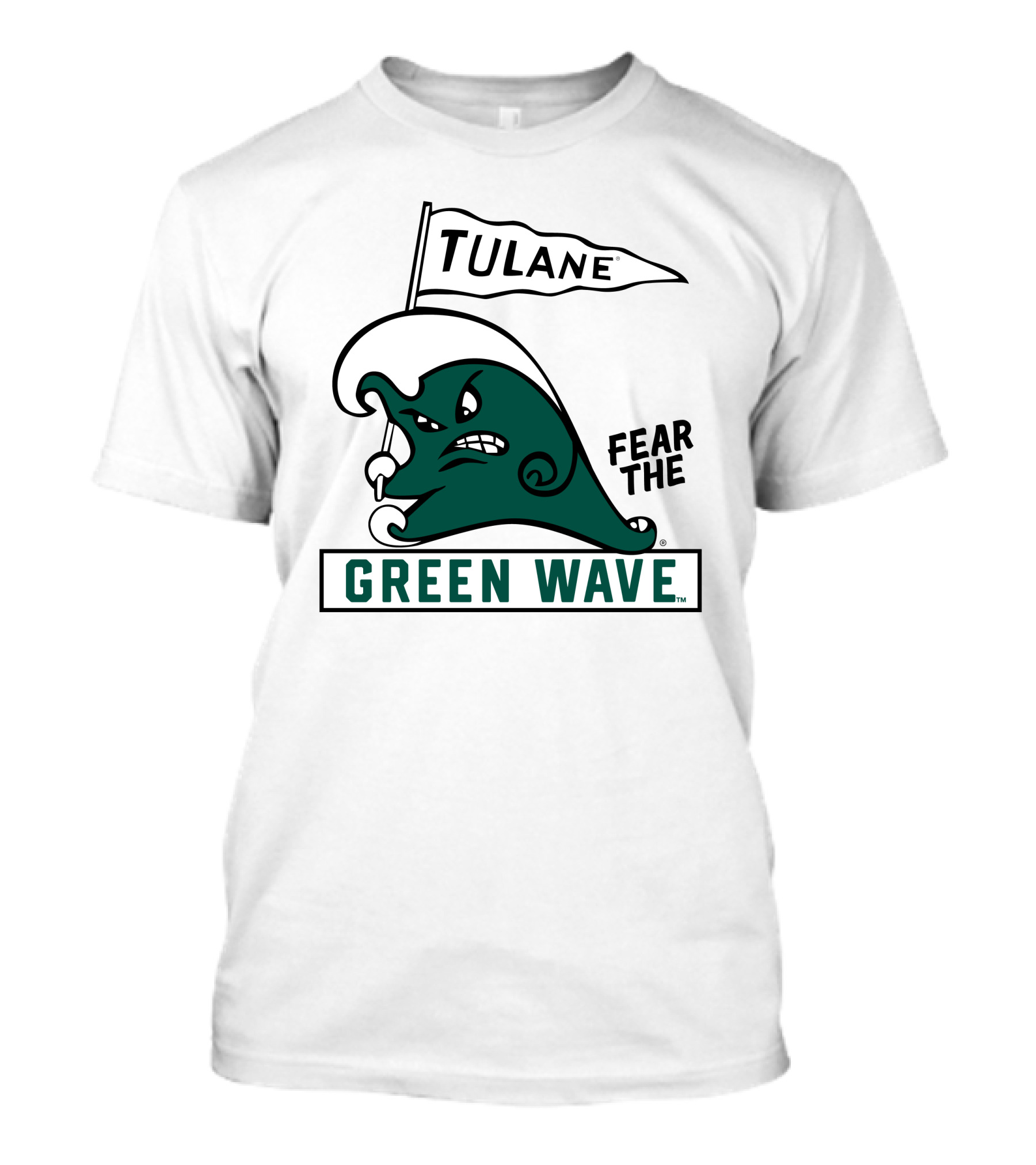 Tulane Green Wave Fear The Green Wave Retro T-Shirt