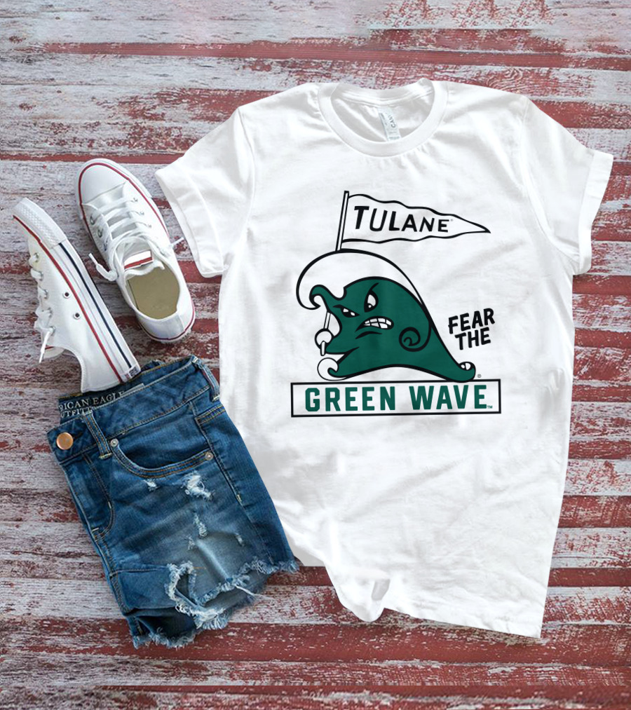 Tulane Green Wave Fear The Green Wave Retro T-Shirt